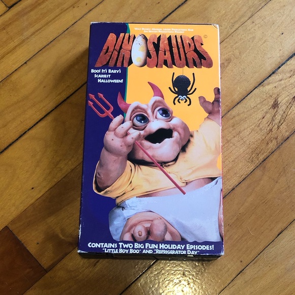 Vintage VHS The Dinosaurs Disney Christmas & Halloween specials 90s - Picture 2 of 2